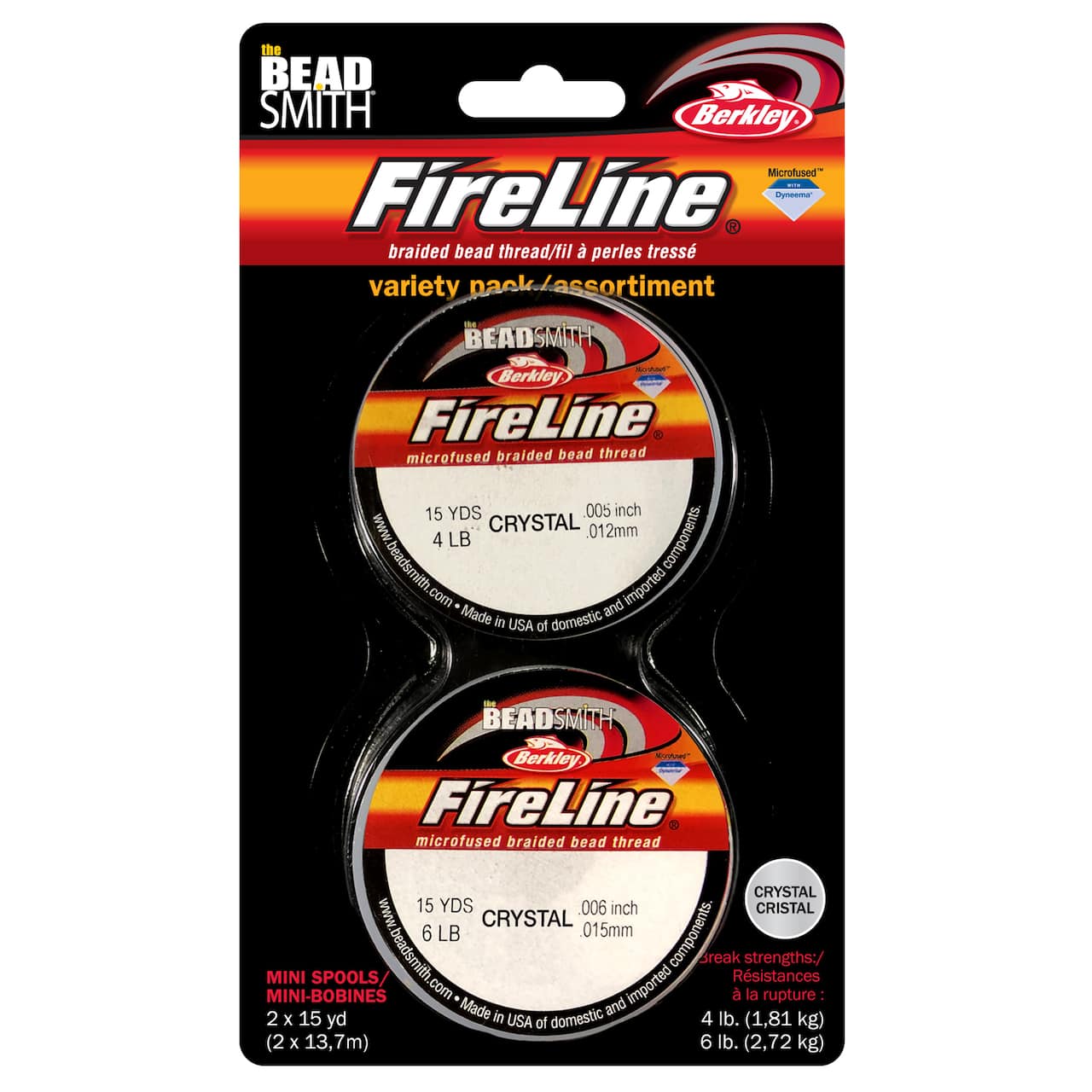 6 Packs: 2 ct. (12 total) The Beadsmith® Fireline® Braided Bead Thread Set, Crystal